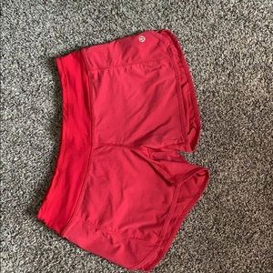 RARE RED LULULEMON SHORTS!